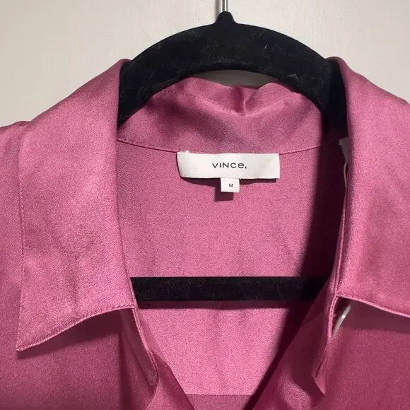 Vince Silk Satin Button Down Blouse – New With Tags - Picture 5 of 7